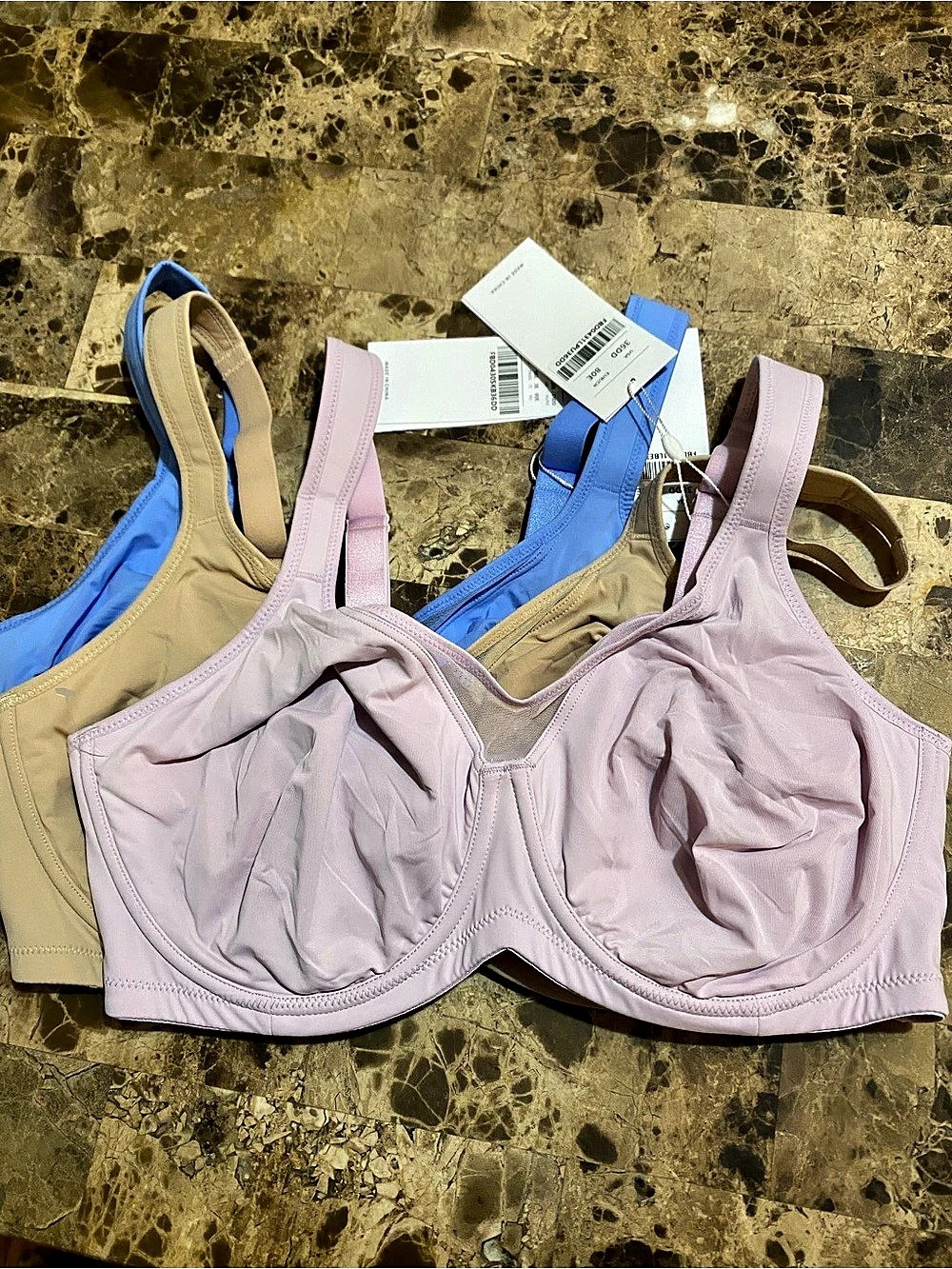 HSIA set of THREE bras! NEW 36DD